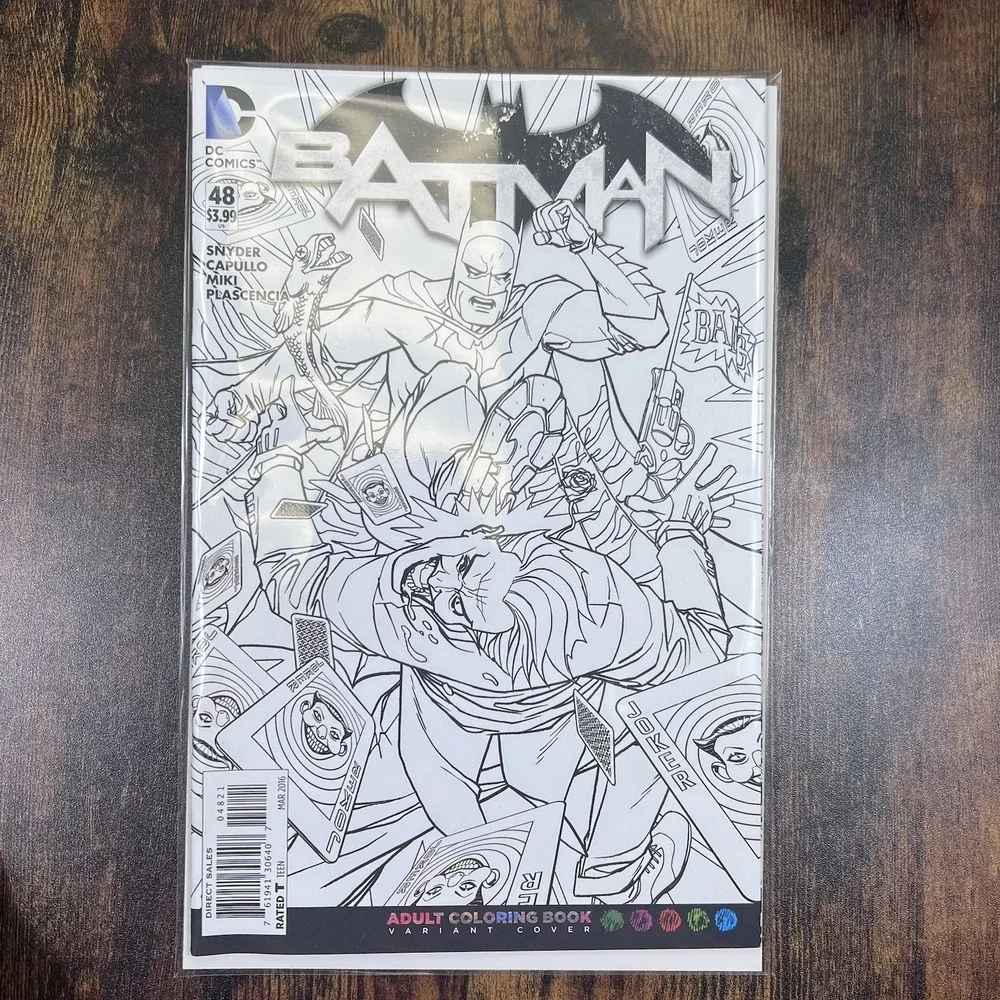 Batman #48  The Flash #48 Adult Coloring Book Variant DC New 52 2015 Snyder